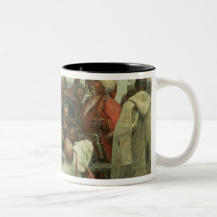Caneca De Café Em Dois Tons Os Cossacks de Zaporozhye