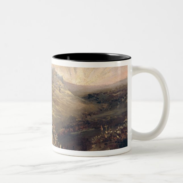 Caneca De Café Em Dois Tons Os cruzados antes de Jerusalem (Direita)
