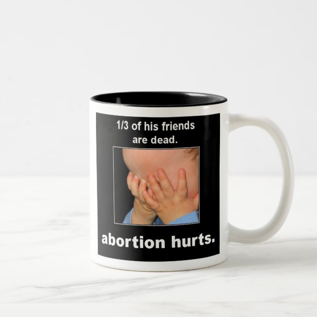 Caneca De Café Em Dois Tons os danos do aborto (Direita)