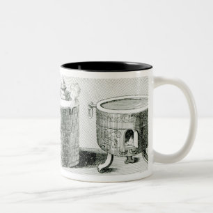 Caneca De Café Em Dois Tons Os dispositivos para manter a água e a comida