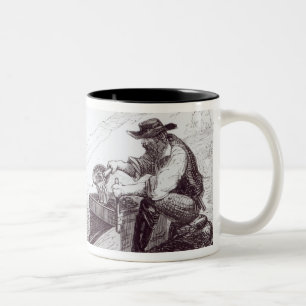 Caneca De Café Em Dois Tons Os escavadores Dourados australianos