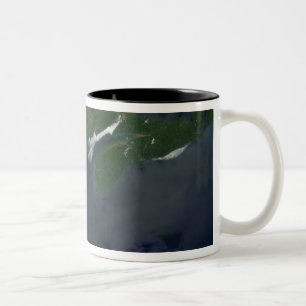 Caneca De Café Em Dois Tons Os Estados Unidos e Canadá do nordeste