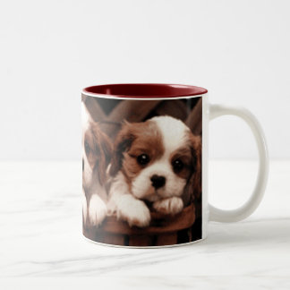 Caneca De Café Em Dois Tons Os filhotes de cachorro