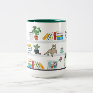 Caneca De Café Em Dois Tons Os Gatos Na Bolsa