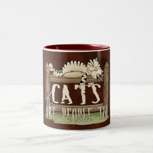 Caneca De Café Em Dois Tons Os gatos são pessoas demasiado