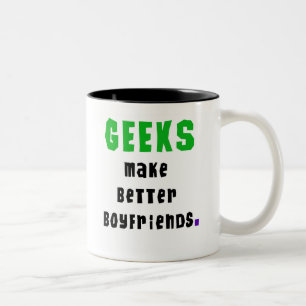 Caneca De Café Em Dois Tons Os geeks fazem melhores namorados