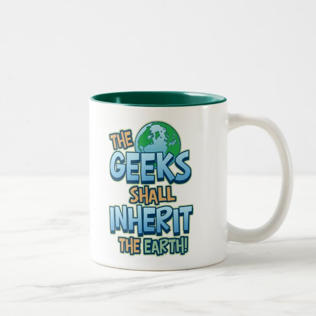 Caneca De Café Em Dois Tons Os geeks herdam a terra (Direita)