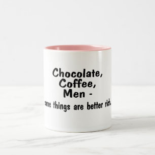 Caneca De Café Em Dois Tons Os homens do café do chocolate algumas coisas sã