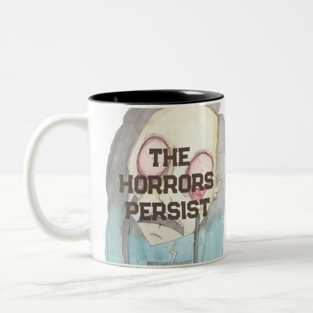 Caneca De Café Em Dois Tons Os horrores persistem (Esquerda)