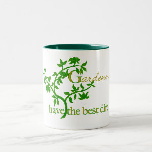Caneca De Café Em Dois Tons Os jardineiros têm a melhor sujeira
