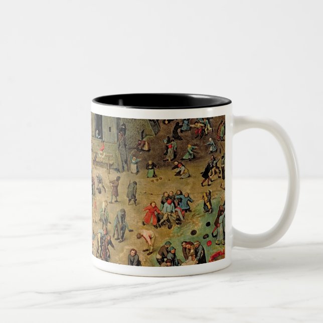 Caneca De Café Em Dois Tons Os jogos das crianças, 1560 (Direita)