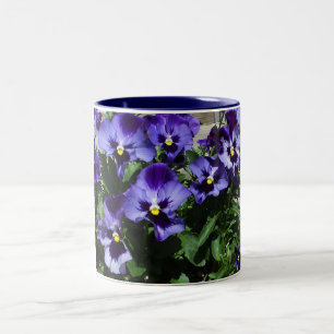 Caneca De Café Em Dois Tons Os Pansies de Margie