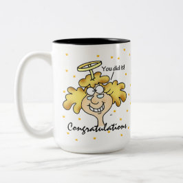 Caneca De Café Em Dois Tons Os Parabéns de Angel Midge ganharam com sucesso