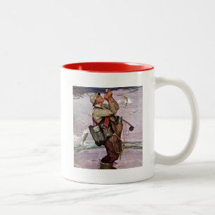 Caneca De Café Em Dois Tons Os peixes estão saltando