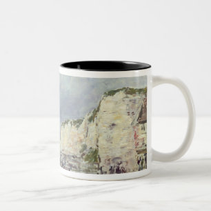 Caneca De Café Em Dois Tons Os penhascos em Dieppe e 'na pequeno Paris