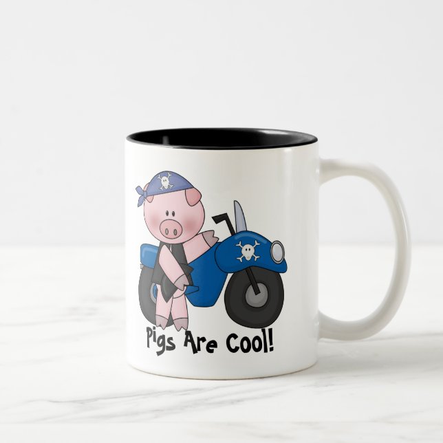 Caneca De Café Em Dois Tons Os porcos são legal (Direita)