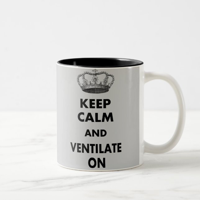 Caneca De Café Em Dois Tons Os presentes respiratórios da terapia "mantêm a (Direita)