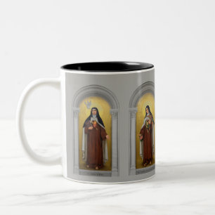 CANECA DE CAFÉ EM DOIS TONS OS QUATRO ST TERESA THERESE CARMELITES