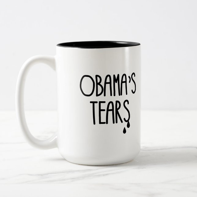 Caneca De Café Em Dois Tons Os rasgos de Obama - .png (Esquerda)