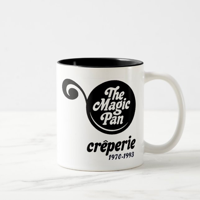 Caneca De Café Em Dois Tons Os Restaurantes Magic Pan de Illinois (Direita)