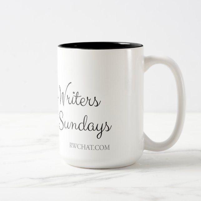 Caneca De Café Em Dois Tons os #RWChatters fazem-no em domingos (Direita)