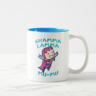 Caneca De Café Em Dois Tons Os titã adolescentes vão!   Starfire "Shamma Lam