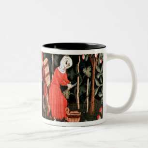 Caneca De Café Em Dois Tons Os trabalhos dos meses, de Alsácia