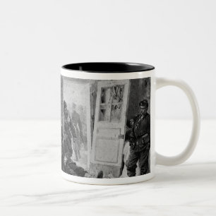 Caneca De Café Em Dois Tons Os últimos cartuchos em Balan perto do sedan, 187
