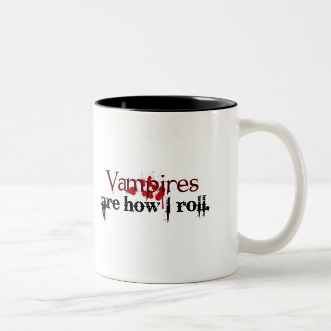 Caneca De Café Em Dois Tons Os vampiros são como eu rolo (Direita)