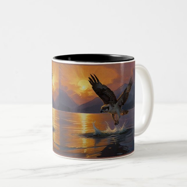 Caneca De Café Em Dois Tons Osprey faz um apanhado em Dusk (Frente Esquerda)