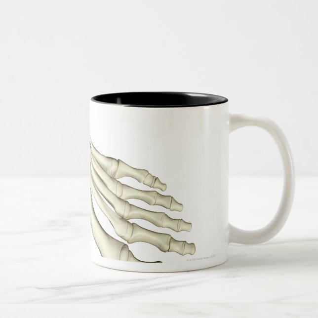 Caneca De Café Em Dois Tons Ossos do pé 2 (Direita)