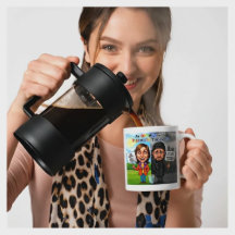 Otimista vs Pessimista Citação Divertida em Caneca