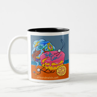 Caneca De Café Em Dois Tons Otis e Melvin High on Cake