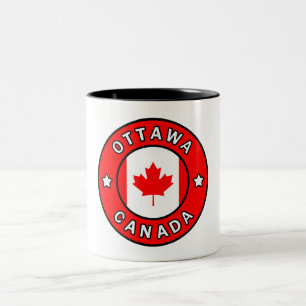 Caneca De Café Em Dois Tons Ottawa Canadá