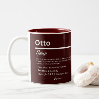 Caneca De Café Em Dois Tons Otto Personalized Name