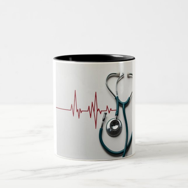 Caneca De Café Em Dois Tons Ouça o Ritmo do Café com Este Caneca (Centro)