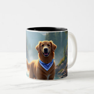 Caneca De Café Em Dois Tons Ouro de sempre no Rio Arco-íris Fantástico