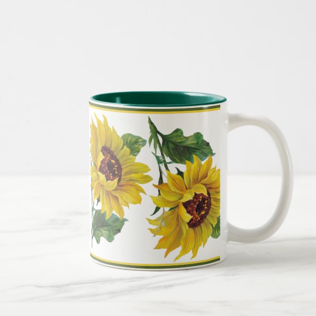 Caneca De Café Em Dois Tons Ouro Girassol (Direita)
