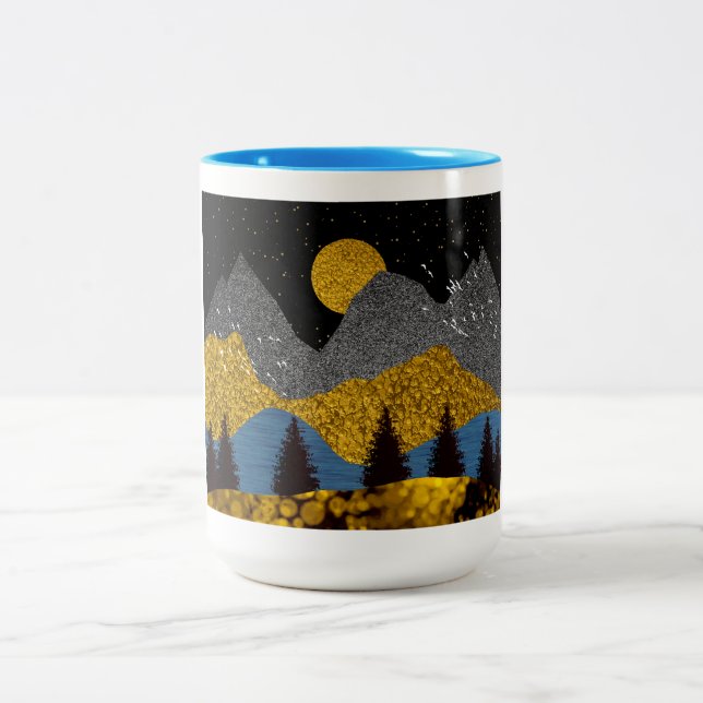 Caneca De Café Em Dois Tons Ouro Noite (Centro)