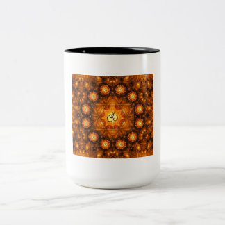 Caneca De Café Em Dois Tons Ouro OM Namaste
