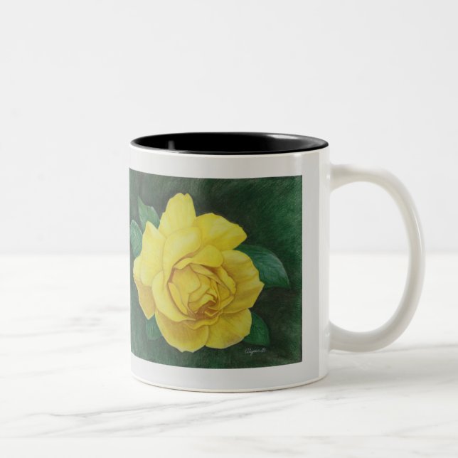 Caneca De Café Em Dois Tons Ouro Petals Mug (Direita)