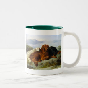 Caneca De Café Em Dois Tons ouro recuperador, irish e gordon setter