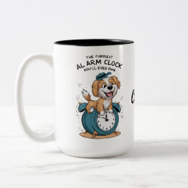 Caneca De Café Em Dois Tons Ouro Retriever Cachorro Engraçado