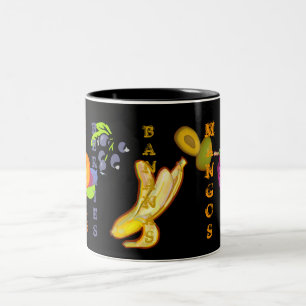 Caneca De Café Em Dois Tons Ousado e Frutado (Banana)