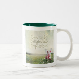 Caneca De Café Em Dois Tons Ouse ser um Porco Voador Deliciosamente Impossível