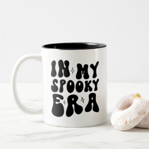 Caneca De Café Em Dois Tons Outono Vintage Na Minha Era Assustadora Retro Hall