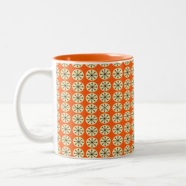 Caneca De Café Em Dois Tons Ovalas e Starbursts (Esquerda)