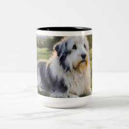 CANECA DE CAFÉ EM DOIS TONS OVELHA DE INGLÊS NO CAMPO