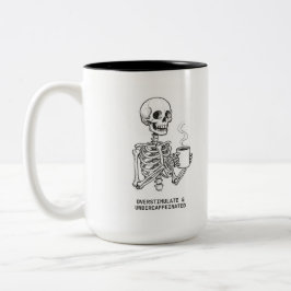 CANECA DE CAFÉ EM DOIS TONS OVERSTIMULATED & UNDERCAFFEINATED COFFEE MUG