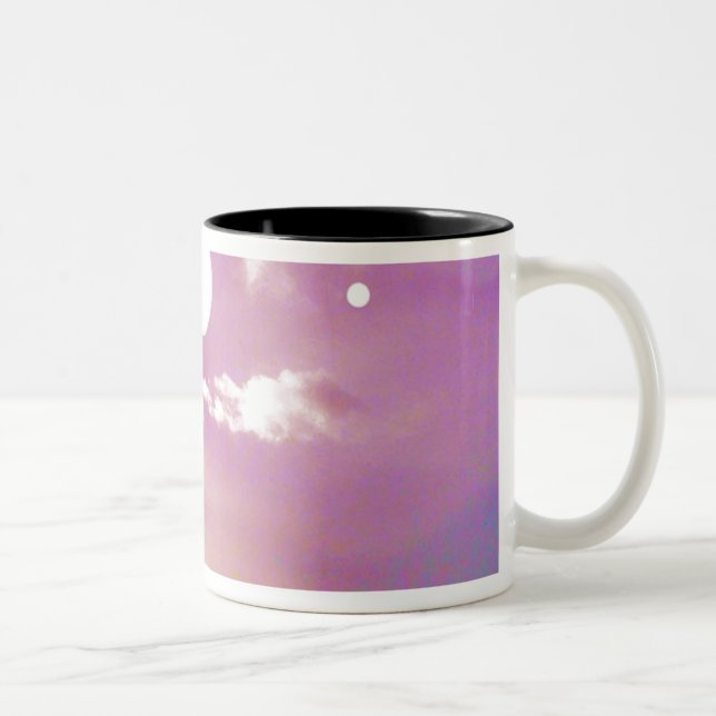 Caneca De Café Em Dois Tons OVNI Abrir Céu Mug (Direita)